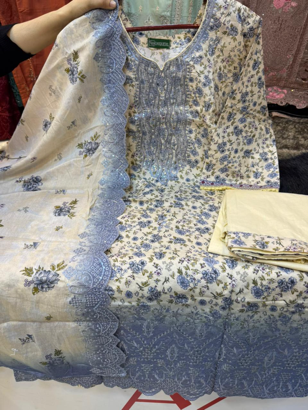 Soft Cotton Elegance Stitched Set